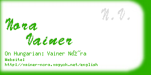 nora vainer business card